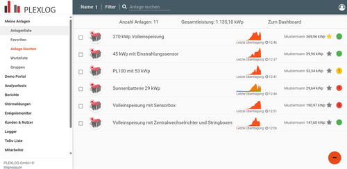 anlage löschen